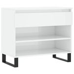 Casa si Gradina - Mobilier - Organizare si depozitare - Organizator incaltaminte - Pantofar, alb extralucios, 70x36x60 cm, lemn prelucrat - Infinity.ro