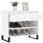 Casa si Gradina - Mobilier - Organizare si depozitare - Organizator incaltaminte - Pantofar, alb extralucios, 70x36x60 cm, lemn prelucrat - Infinity.ro