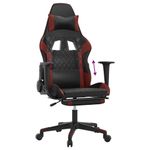 PC, gaming si accesorii - Gaming - Accesorii gaming - Scaune gaming - Scaun de gaming cu suport picioare, negru/rosu vin, piele eco - Infinity.ro
