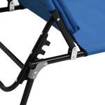 Casa si Gradina - Gradina si terasa - Mobilier exterior - Scaune si sezlonguri gradina - Sezlong pliant albastru textil Oxford&otel vopsit electrostatic - Infinity.ro