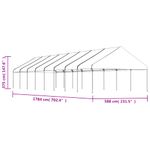 Casa si Gradina - Gradina si terasa - Umbrele si pavilioane - Pavilioane - Foisor cu acoperis, alb, 17,84x5,88x3,75 m, polietilena - Infinity.ro