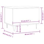 Casa si Gradina - Mobilier - Mese si birouri - Masute de cafea - Masuta de cafea, stejar fumuriu, 60x44,5x45 cm, lemn prelucrat - Infinity.ro