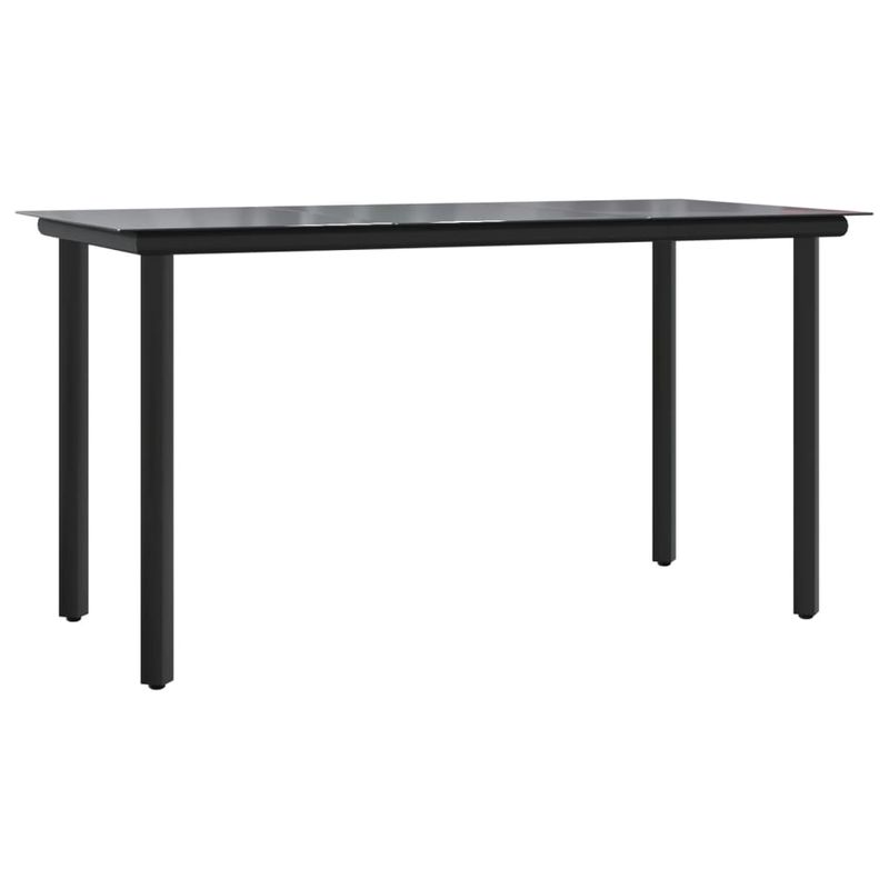 Casa si Gradina - Gradina si terasa - Mobilier exterior - Seturi mobila gradina - Set mobilier de gradina, 9 piese, negru, otel si textilena - Infinity.ro
