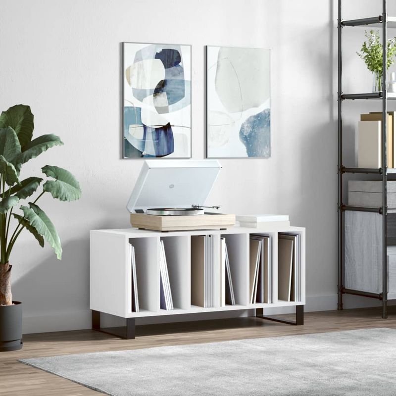 Casa si Gradina - Mobilier - Comode si corpuri - Comode - Comoda discuri, alb, 100x38x48 cm, lemn prelucrat - Infinity.ro
