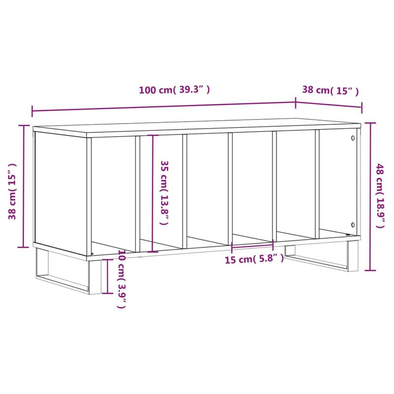 Casa si Gradina - Mobilier - Comode si corpuri - Comode - Comoda discuri, alb, 100x38x48 cm, lemn prelucrat - Infinity.ro