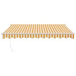 Casa si Gradina - Gradina si terasa - Umbrele si pavilioane - Umbrele - Copertina retractabila, galben/alb, 3x2,5 m, textil/aluminiu - Infinity.ro