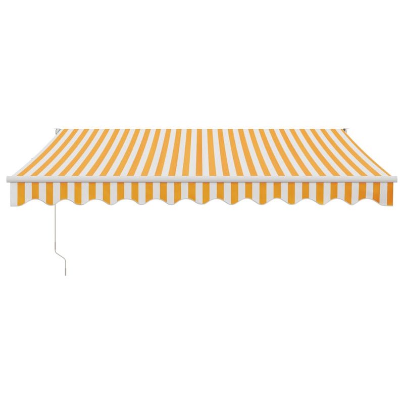 Casa si Gradina - Gradina si terasa - Umbrele si pavilioane - Umbrele - Copertina retractabila, galben/alb, 3x2,5 m, textil/aluminiu - Infinity.ro