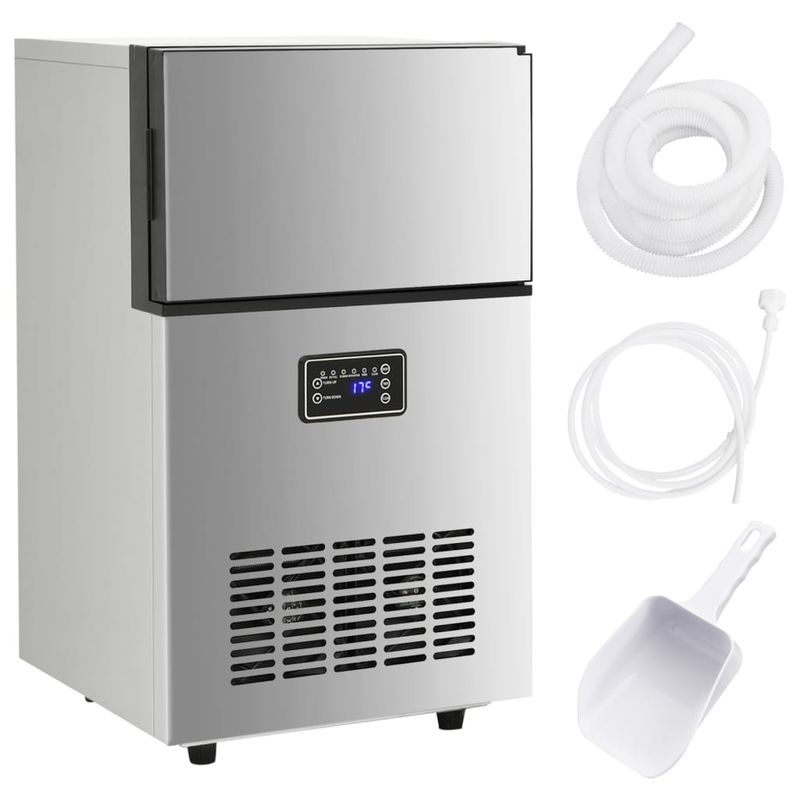 Electronice si Electrocasnice - Aparate frigorifice - Congelatoare - Aparat de facut cuburi de gheata, argintiu, 45 kg / 24 h - Infinity.ro