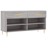 Casa si Gradina - Mobilier - Organizare si depozitare - Organizator incaltaminte - Banca de pantofi, gri sonoma, 102x35x55 cm, lemn prelucrat - Infinity.ro