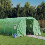 Casa si Gradina - Gradinarit si plante - Sere si solarii - Sera cu cadru din otel, verde, 72 m², 24x3x2 m - Infinity.ro