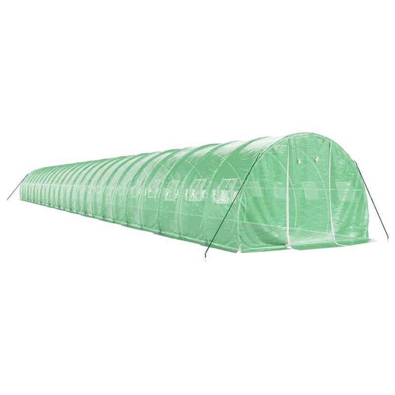 Casa si Gradina - Gradinarit si plante - Sere si solarii - Sera cu cadru din otel, verde, 72 m², 24x3x2 m - Infinity.ro