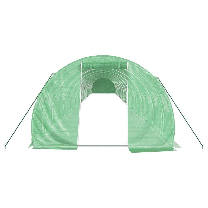 Casa si Gradina - Gradinarit si plante - Sere si solarii - Sera cu cadru din otel, verde, 72 m², 24x3x2 m - Infinity.ro