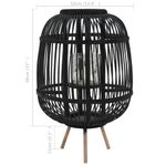 Casa si Gradina - Decoratiuni - Aromaterapie si lumanari - Suporturi lumanari - Suport lumanari tip felinar vertical, negru, bambus - Infinity.ro