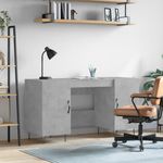 Casa si Gradina - Mobilier - Mese si birouri - Birouri - Birou, gri beton, 140x50x75 cm, lemn compozit - Infinity.ro