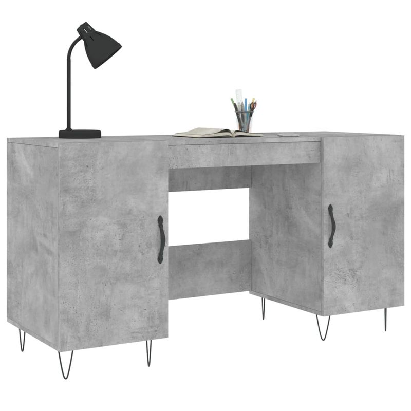 Casa si Gradina - Mobilier - Mese si birouri - Birouri - Birou, gri beton, 140x50x75 cm, lemn compozit - Infinity.ro