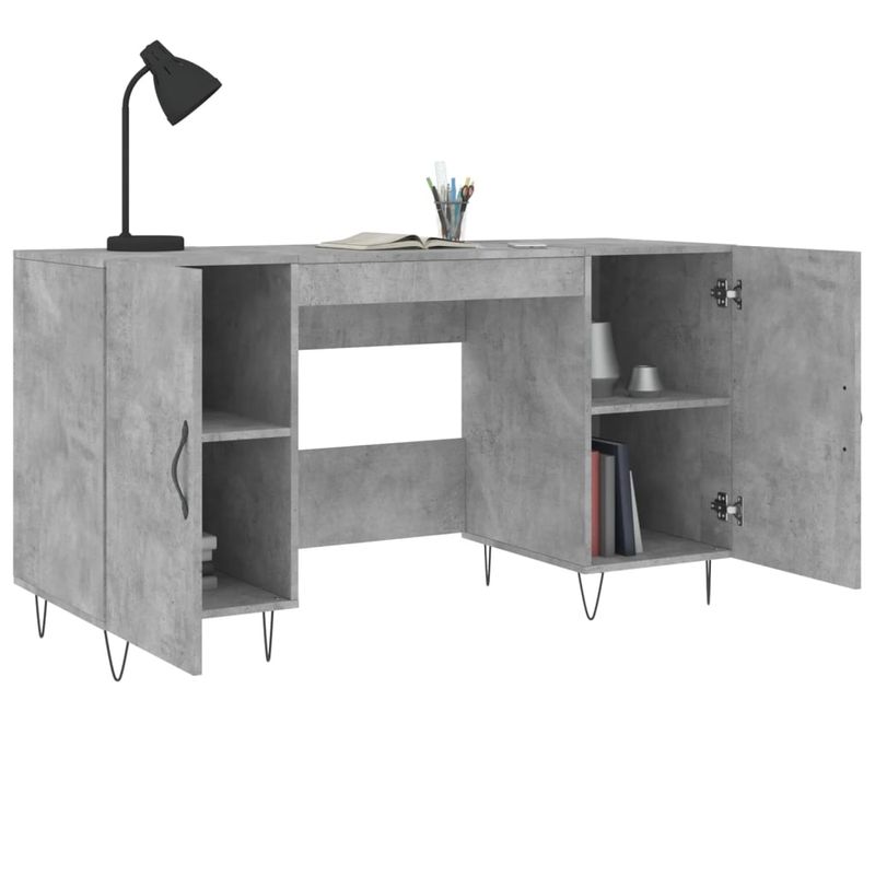 Casa si Gradina - Mobilier - Mese si birouri - Birouri - Birou, gri beton, 140x50x75 cm, lemn compozit - Infinity.ro