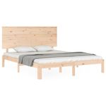 Casa si Gradina - Mobilier - Paturi si accesorii - Paturi - Cadru de pat cu tablie, lemn masiv, king size - Infinity.ro