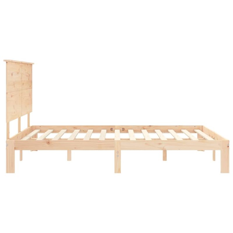 Casa si Gradina - Mobilier - Paturi si accesorii - Paturi - Cadru de pat cu tablie, lemn masiv, king size - Infinity.ro