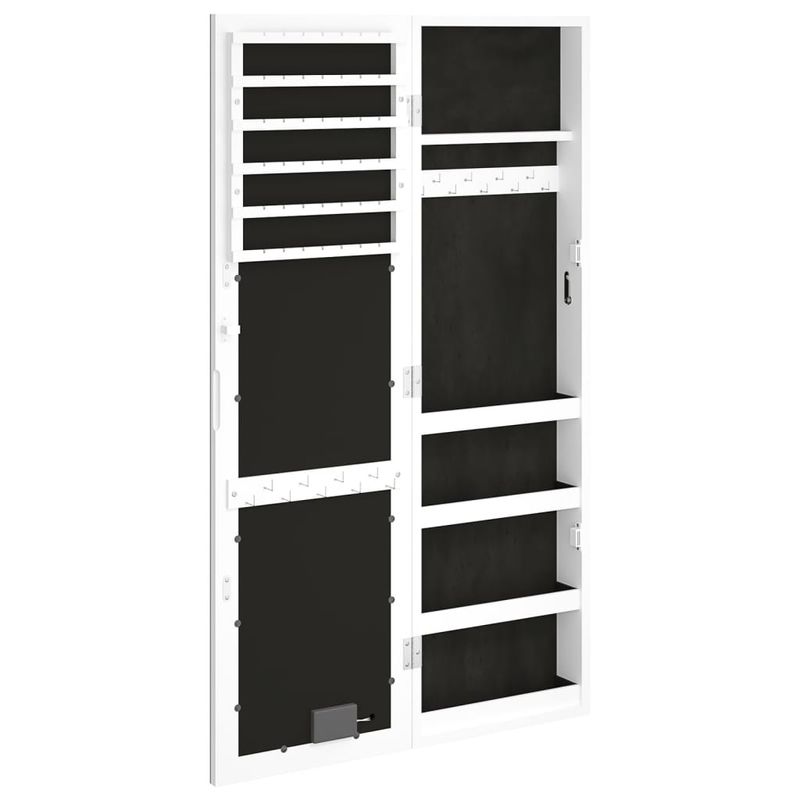 Casa si Gradina - Decoratiuni - Oglinzi - Dulap de bijuterii cu oglinda si lumini LED, de perete, alb - Infinity.ro