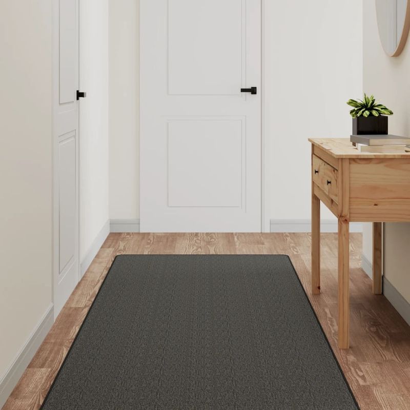 Casa si Gradina - Textile si covoare - Covoare - Covoare casa - Covor traversa aspect sisal, antracit, 80x300 cm - Infinity.ro