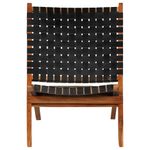 Casa si Gradina - Mobilier - Scaune si fotolii - Scaune - Scaun pliant impletit, negru, piele naturala - Infinity.ro