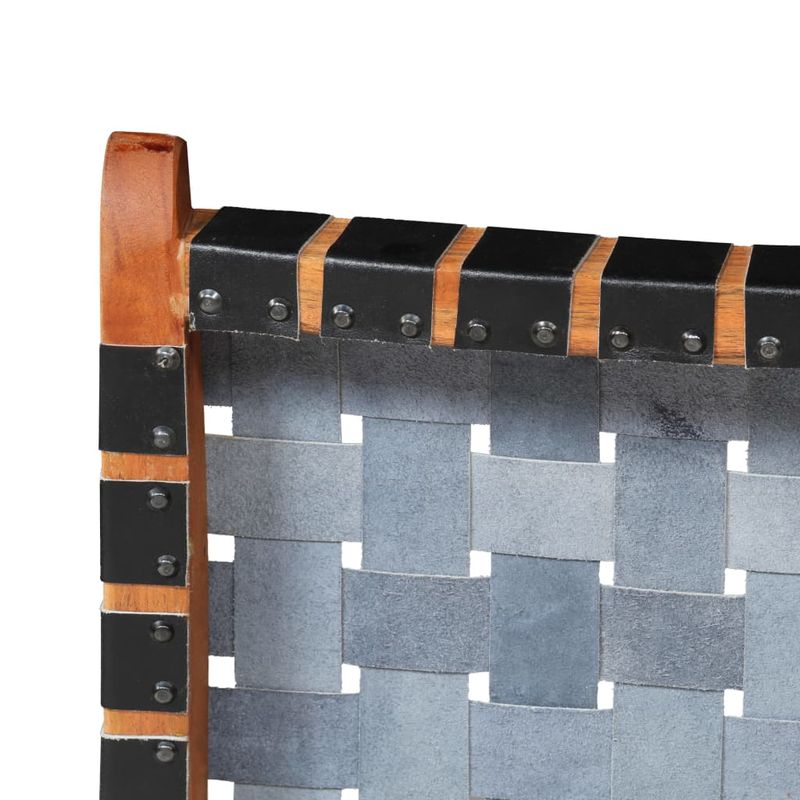 Casa si Gradina - Mobilier - Scaune si fotolii - Scaune - Scaun pliant impletit, negru, piele naturala - Infinity.ro