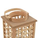 Casa si Gradina - Decoratiuni - Aromaterapie si lumanari - Suporturi lumanari - Suport de lumanari suspendat tip felinar, natural, bambus - Infinity.ro