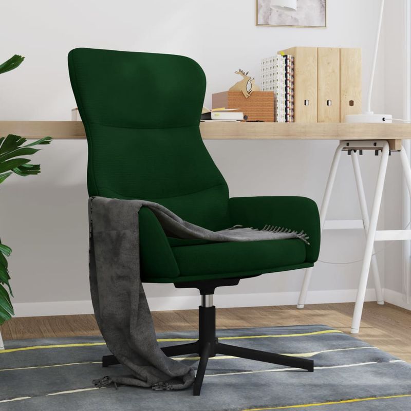 Casa si Gradina - Mobilier - Scaune si fotolii - Fotolii - Fotoliu de relaxare, verde inchis, catifea - Infinity.ro