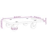 Casa si Gradina - Mobilier - Feronerie si accesorii mobila - Sasiuri rulante, 2 buc., 80x55x11,5 cm, dreptunghiular - Infinity.ro