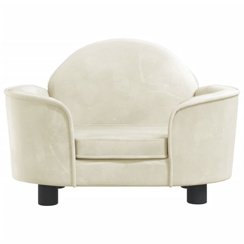 Petshop - Accesorii petshop - Culcusuri si custi - Culcusuri si saltele - Pat de caini, crem, 66x40x45 cm, catifea - Infinity.ro