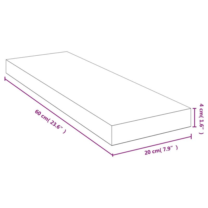 Casa si Gradina - Mobilier - Biblioteci si rafturi - Rafturi - Raft de perete, 60x20x4 cm, bambus - Infinity.ro