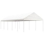 Casa si Gradina - Gradina si terasa - Umbrele si pavilioane - Pavilioane - Foisor cu acoperis, alb, 11,15x4,08x3,22 m, polietilena - Infinity.ro