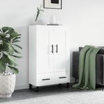 Casa si Gradina/Mobilier/Comode si corpuri/Comode - Dulap inalt, alb extralucios, 69,5x31x115 cm, lemn prelucrat - Infinity.ro