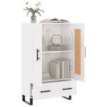 Casa si Gradina/Mobilier/Comode si corpuri/Comode - Dulap inalt, alb extralucios, 69,5x31x115 cm, lemn prelucrat - Infinity.ro