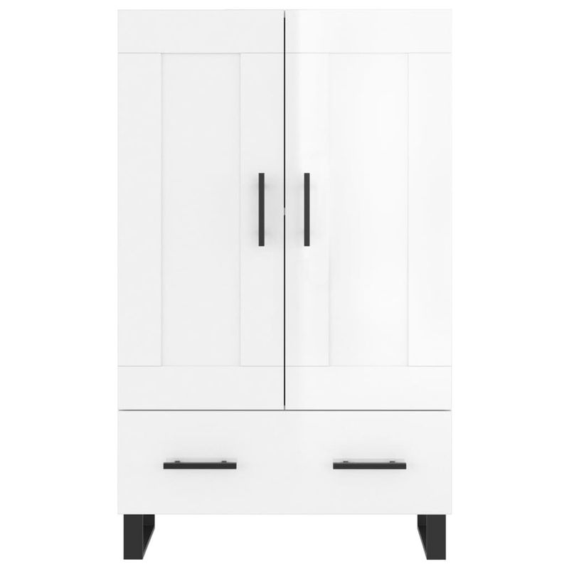 Casa si Gradina/Mobilier/Comode si corpuri/Comode - Dulap inalt, alb extralucios, 69,5x31x115 cm, lemn prelucrat - Infinity.ro
