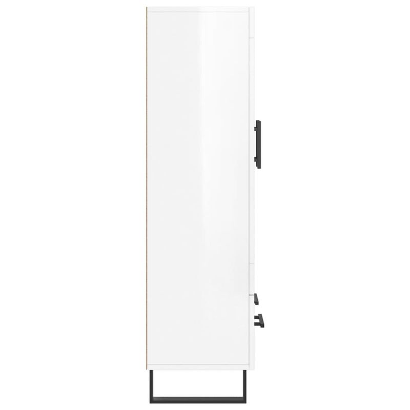 Casa si Gradina/Mobilier/Comode si corpuri/Comode - Dulap inalt, alb extralucios, 69,5x31x115 cm, lemn prelucrat - Infinity.ro