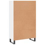 Casa si Gradina/Mobilier/Comode si corpuri/Comode - Dulap inalt, alb extralucios, 69,5x31x115 cm, lemn prelucrat - Infinity.ro