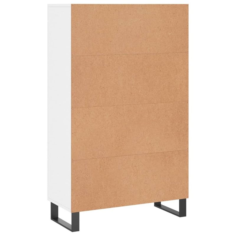 Casa si Gradina/Mobilier/Comode si corpuri/Comode - Dulap inalt, alb extralucios, 69,5x31x115 cm, lemn prelucrat - Infinity.ro