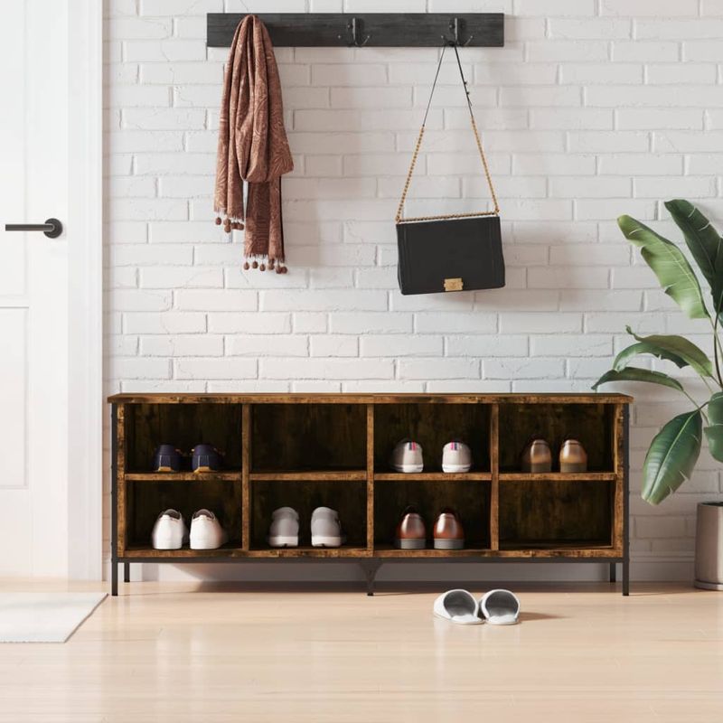 Casa si Gradina - Mobilier - Organizare si depozitare - Organizator incaltaminte - Pantofar, stejar fumuriu, 131x35x50 cm, lemn compozit - Infinity.ro