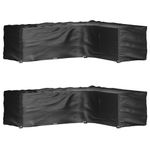 Casa si Gradina - Textile si covoare - Huse pentru mobilier - Huse mobilier gradina forma L, 2 buc., 18 ocheti, 285x220x80 cm - Infinity.ro