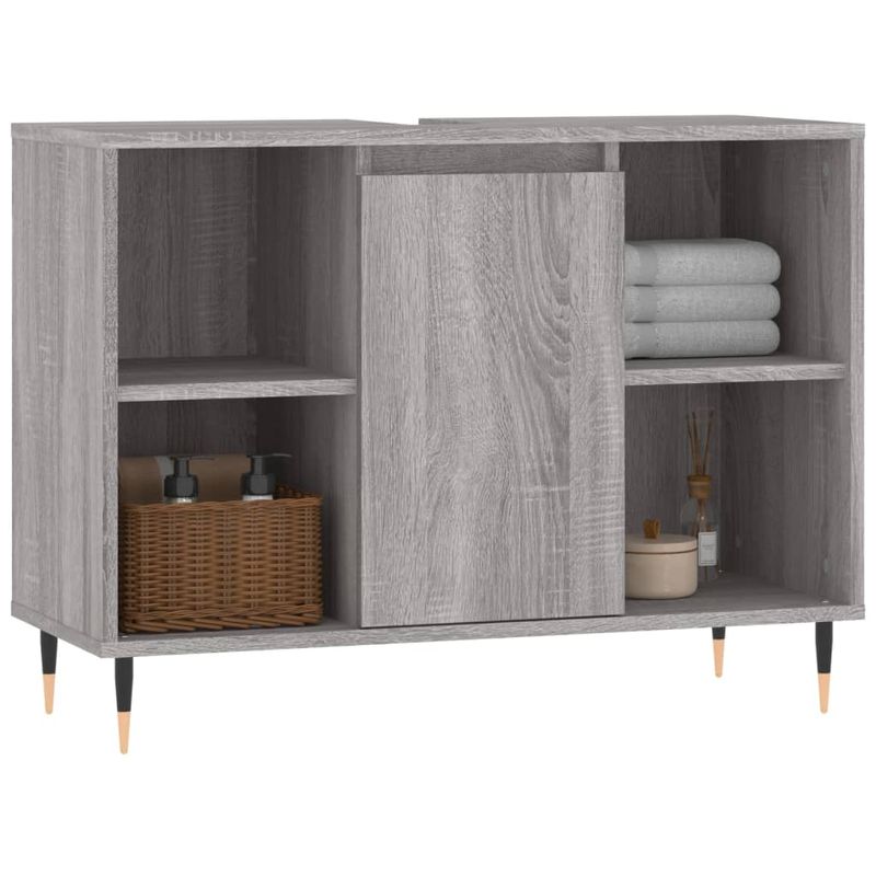Casa si Gradina - Mobilier - Mobilier baie - Corpuri baie - Dulap pentru baie, gri sonoma, 80x33x60 cm, lemn compozit - Infinity.ro