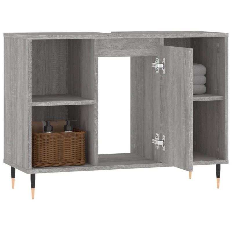 Casa si Gradina - Mobilier - Mobilier baie - Corpuri baie - Dulap pentru baie, gri sonoma, 80x33x60 cm, lemn compozit - Infinity.ro