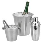 Casa si Gradina - Bucatarie si vesela - Accesorii bar - Shakere - 424155 Excellent Houseware 4 Piece Bar Set Stainless Steel - Infinity.ro