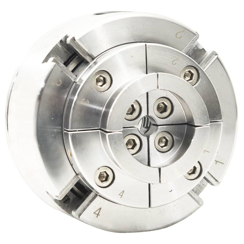 Casa si Gradina - Constructii - Scule electrice si accesorii - Menghine si cleme fixare - Mandrina pentru lemn, 4 falci conexiune M33 argintiu 96 mm otel - Infinity.ro