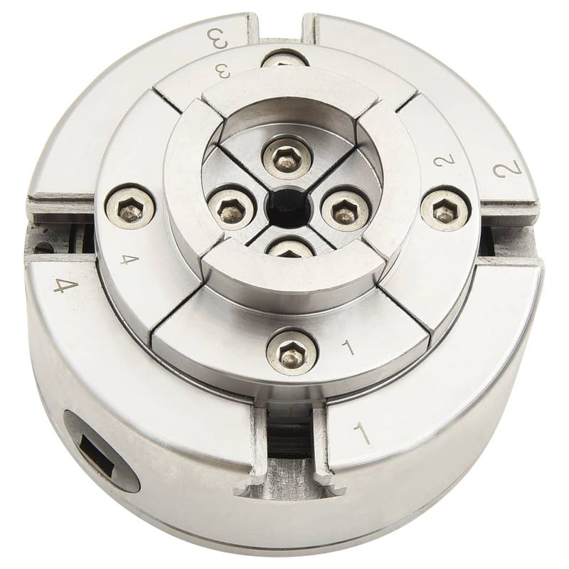 Casa si Gradina - Constructii - Scule electrice si accesorii - Menghine si cleme fixare - Mandrina pentru lemn, 4 falci conexiune M33 argintiu 96 mm otel - Infinity.ro
