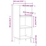 Casa si Gradina - Mobilier - Comode si corpuri - Comode - Servanta, alb, 34,5x32,5x90 cm, lemn prelucrat - Infinity.ro