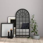 Casa si Gradina - Decoratiuni - Oglinzi - Oglinda,negru, 90x45 cm,fier, pentru utilizare in interior - Infinity.ro