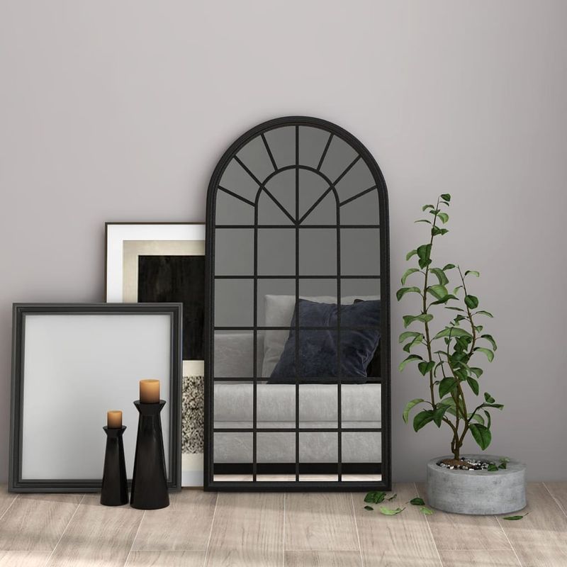 Casa si Gradina - Decoratiuni - Oglinzi - Oglinda,negru, 90x45 cm,fier, pentru utilizare in interior - Infinity.ro