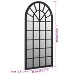 Casa si Gradina - Decoratiuni - Oglinzi - Oglinda,negru, 90x45 cm,fier, pentru utilizare in interior - Infinity.ro