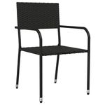 Casa si Gradina - Gradina si terasa - Mobilier exterior - Seturi mobila gradina - Set mobilier de gradina, 7 piese, negru, poliratan si otel - Infinity.ro